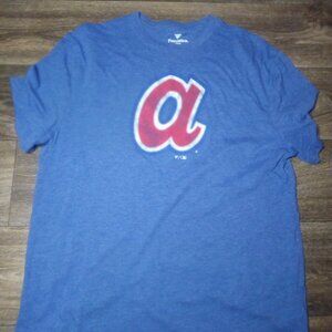 Ring Spun Soft Men's Large Blue Atlanta Graphic Shirt
